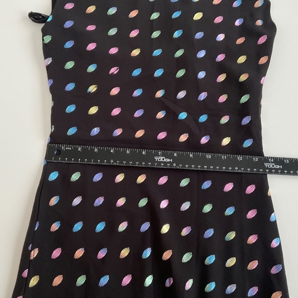 Nasty Gal Slip Dress Sz2 Strappy Metalic Polka Dot Maxi Retro Groovy Funky Disco - Picture 6 of 13